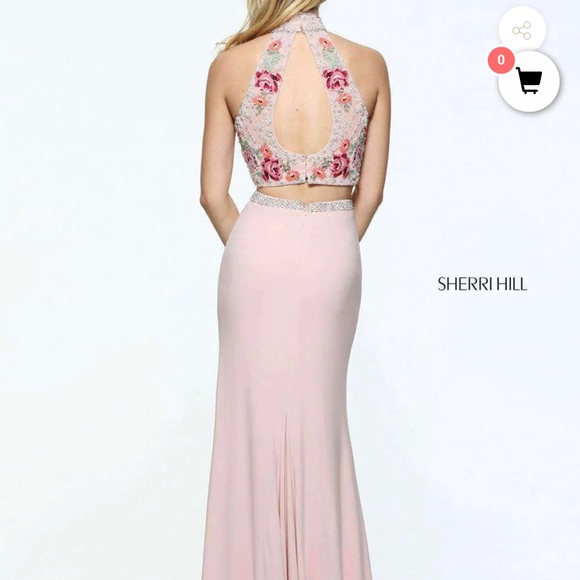 In almost brand new condition blush and Australian Crystal pearl dress. - Picture 2 of 10